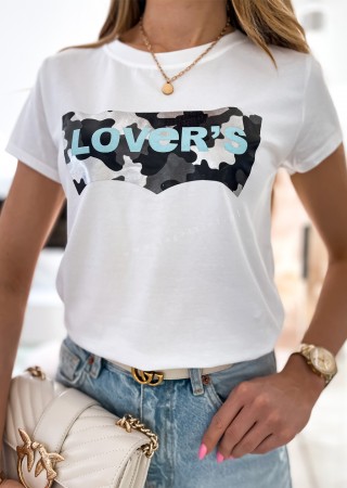 Włoski t-shirt LOVERS black moro