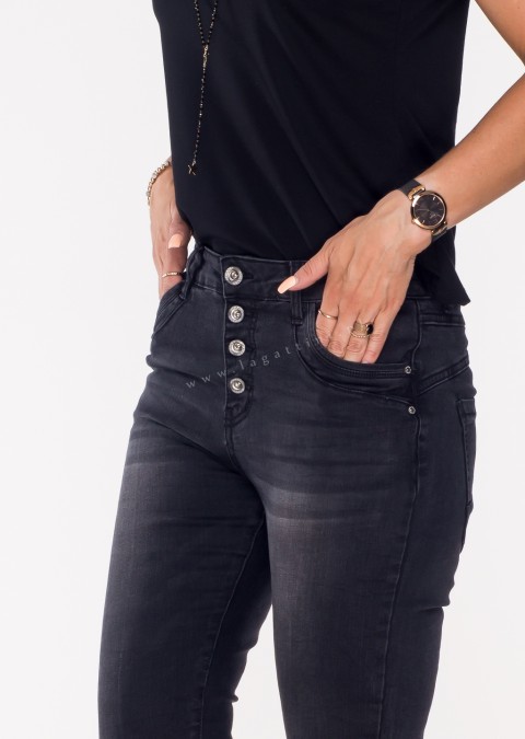 Włoskie jeansy PALAGANO 2 czarne /22193