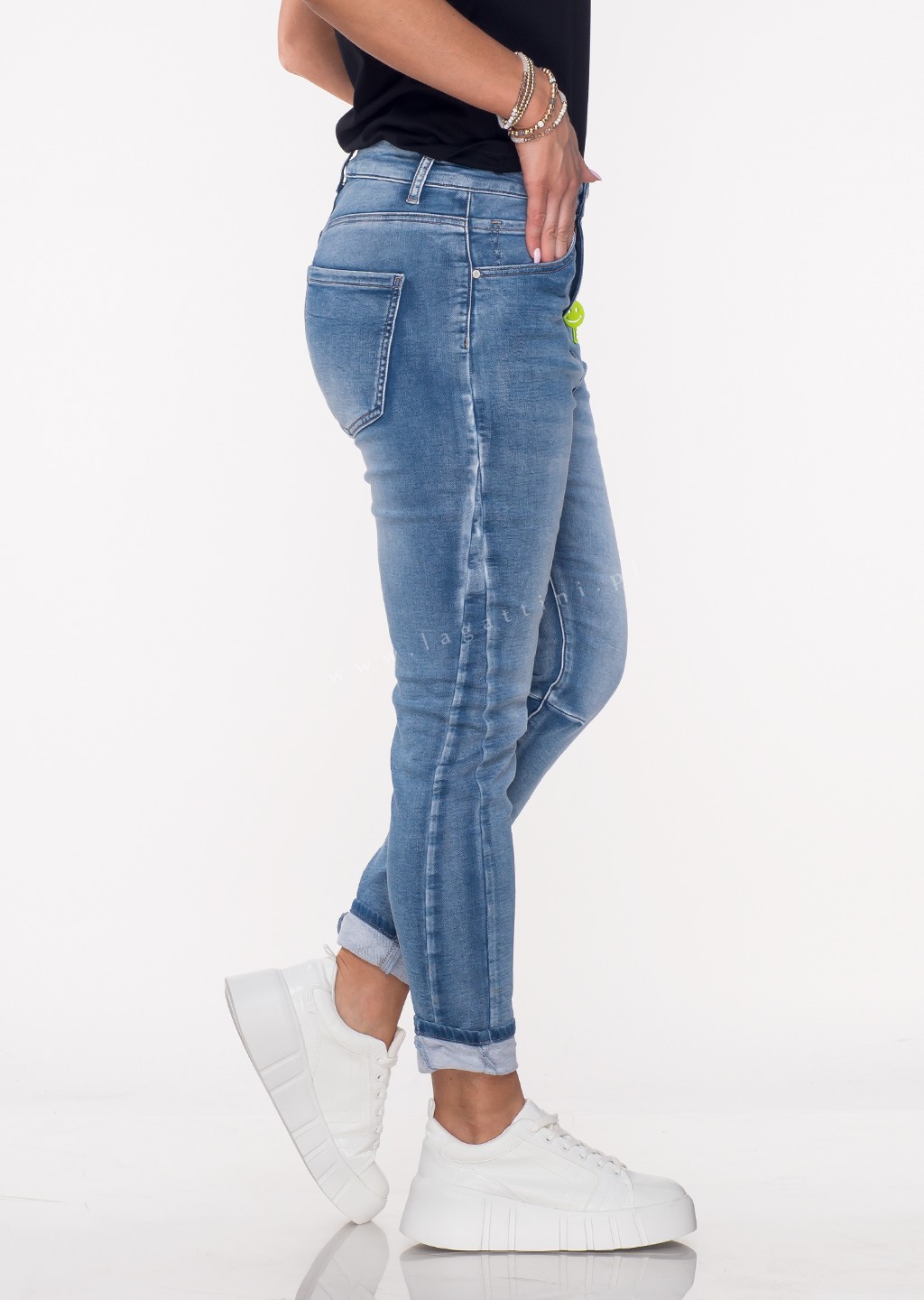 Włoskie jeansy BOYFRIEND REGGIO denim /7251