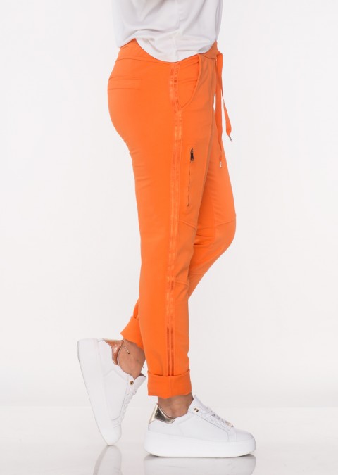Włoskie spodnie dresowe BERNARDICO pomarańczowe /6357