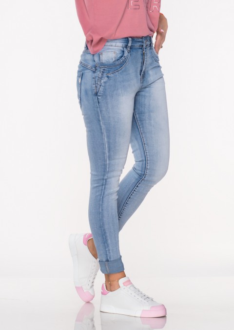 Włoskie jeansy LUKKO jasny jeans /2241