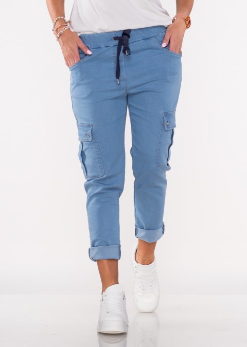 Włoskie jeansy VENETTO jasny jeans /2027