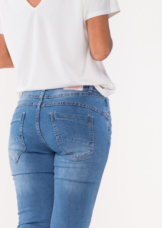 Włoskie jeansy RANIRITTO długość 3/4 denim /22180