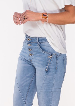 Włoskie jeansy PANZANO długość 3/4 denim /22176