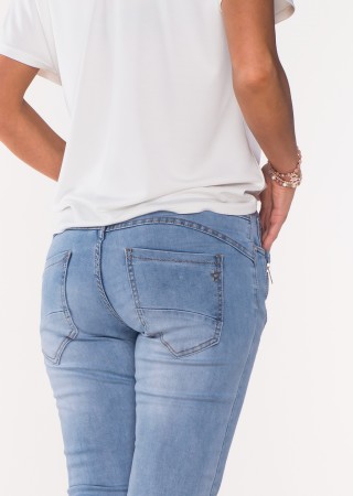Włoskie jeansy PANZANO długość 3/4 denim /22176