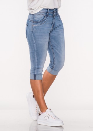 Włoskie jeansy MANITTO długość 3/4 blue /22181