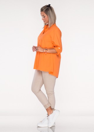 Włoska bawełniana koszula AGNESS pomarańczowa /481