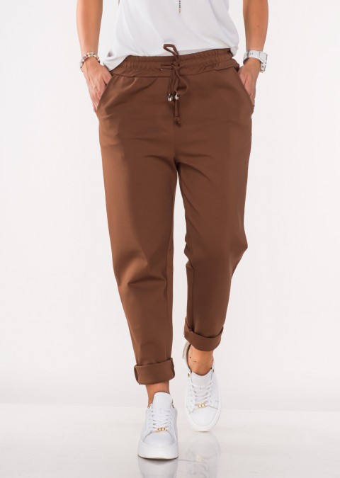 Włoskie spodnie PALERMO brązowe /7516