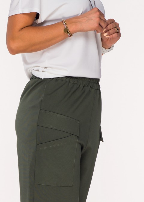Włoskie spodnie BOYFRIEND BARI khaki /10398