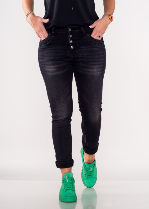 Włoskie jeansy PALAGANO 2 czarne /2593
