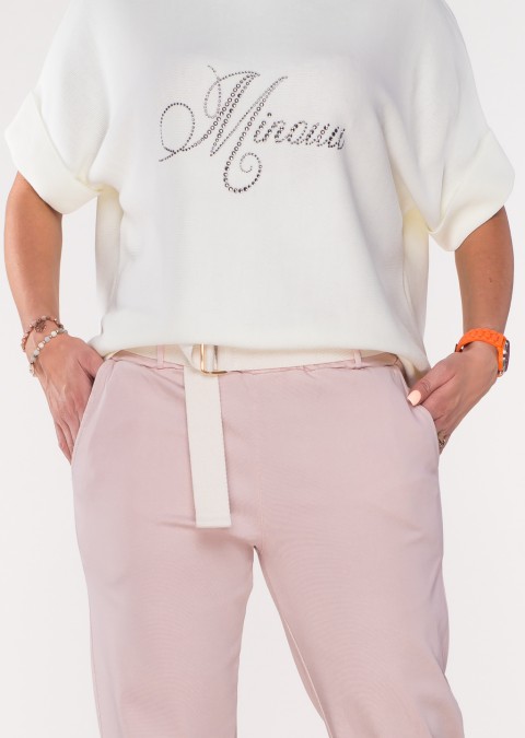 Spodnie MINARRDO MN różowe + pasek