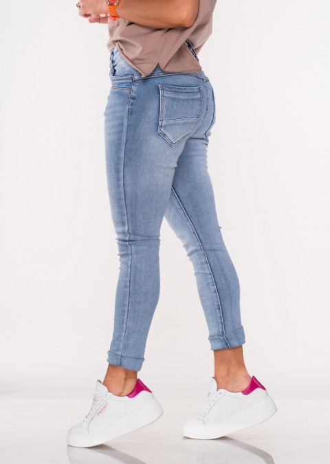 Włoskie jeansy MONCALVINI jasny jeans /2673