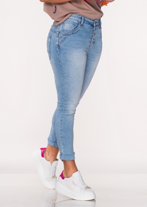 Włoskie jeansy LIGURRIO jasny jeans /2650