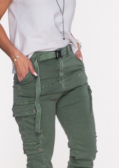 Włoskie jeansy BAGGY LIMITED + pasek khaki