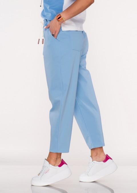 Włoskie spodnie BELLO BOYFRIEND niebieskie /33409