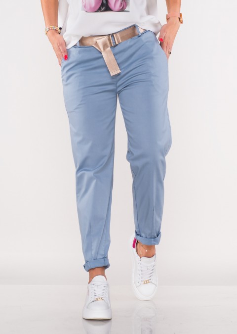 Spodnie CASTELLO niebieskie + pasek